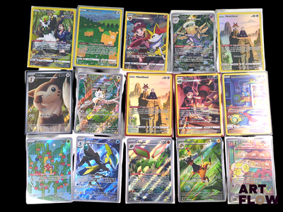 a lot of pokemon cards that are on the table
