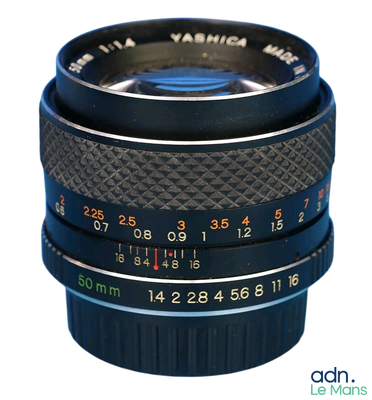 a close up of a camera lens on a white background