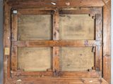 a picture of an old wooden window with a glass pane