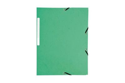 Chemise à élastiques - Carte lustrée verte - Format A4 - Fer…