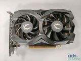 a close up of a video card with two fans on it