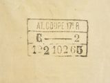 a drawing of a stamp on a piece of paper