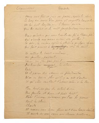un vieux bout de papier sur lequel figurent des notes manuscrites