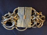 a metal chain with a padlock attached to it