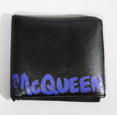 ALEXANDER McQUEEN Portefeuille en cuir noir