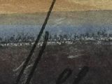 an image of a painting of a tree in a field with a sky in the background