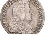 a close up of a coin on a white background