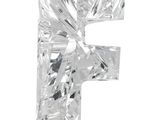 La lettre « f » est composée de nombreux morceaux de feuille d'argent