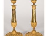 paire de chandeliers anciens en laiton