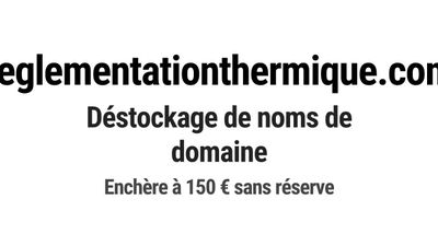 Nom de domaine reglementationthermique.