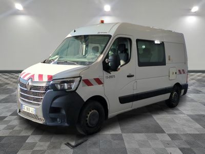 a white van with a red and white stripe on the side
