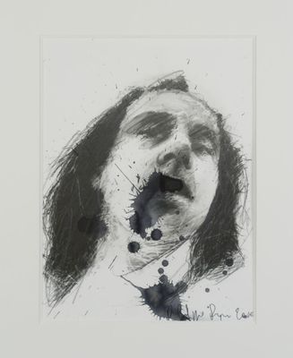 Philippe PASQUA (né en 1965). Portrait. Estampe rehaussée. S…