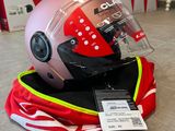 a helmet that is sitting on top of a bag