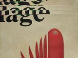 un livre posé sur une table, sur lequel on voit une trace de rouge à lèvres rouge