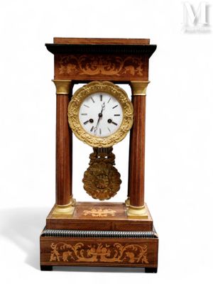 Pendule portique d'époque Restauration