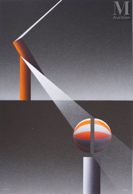 une image représentant une peinture d'une éolienne d'où jaillit une lumière