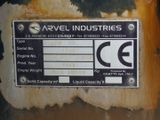a label on the side of a machine that says arvel industries