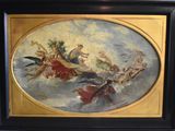 an image of a painting of a painting of angels on a wall