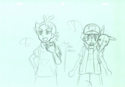 des croquis représentant deux personnages d'anime côte à côte