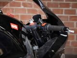 a close up of the handlebars on a motorcycle