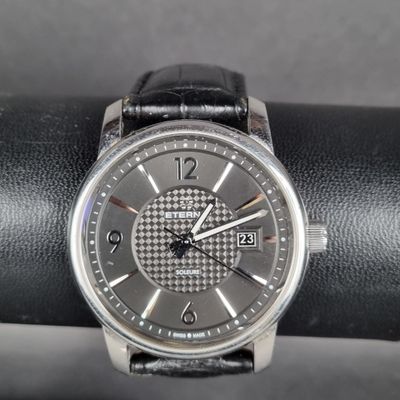 ETERNA. Montre d'homme en acier, collection "Soleure", cadra…