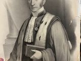 a drawing of a man in a robe holding a book