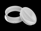an image of a close up of a white lid on a white container