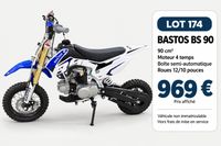 Moto cross enfant BASTOS BS 90 CC, 4 temps, semi automatique…