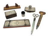 a lot of different items that are sitting on a table