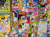 a lot of comic books on the wall