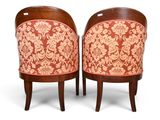 pair of chairs with red and gold upholstered upholstered upholstered upholstered upholstered upholstered upholstered