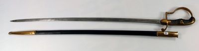 two swords that are on display on a white surface