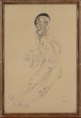 l'image d'un dessin d'une femme assise sur le sol