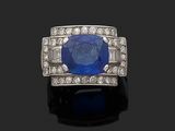 a sapphire and diamond ring