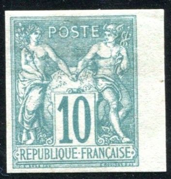 a stamp with a picture of two women on it