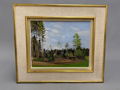 Paul DEMERY (1920-2006). "La coupe de sapins", huile sur toi…
