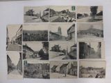 many pictures of a bunch of old buildings on the wall