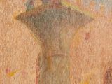 a painting of a vase with flowers in it