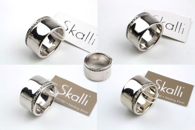 SKALLI. 4 bagues en argent et oxydes de zirconium marque SKA…