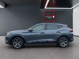 a blue 2020 infiniti suv parked in a garage