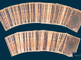 a lot of cards that are sitting on top of each other