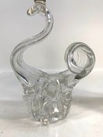Lot de 2 lampes en verre soufflé moulé de forme sinueuse. (photo 2)