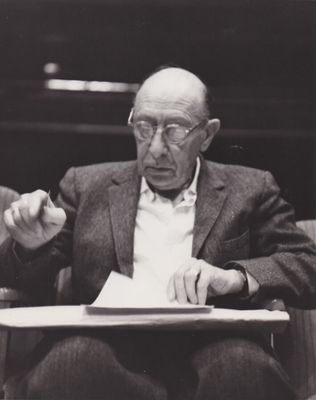 Photographe inconnu. Igor Stravinsky à Londres vers 1965.
