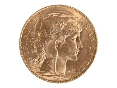 Pièce de 20 francs or au coq, 1912. Petites usures. - Photo 1