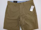 men ' s khaki chino shorts with belt