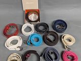 a lot of different colored cords that are in a box