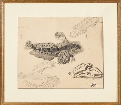 Mathurin MÉHEUT (1882-1958). Etude de gobies. - Photo 1