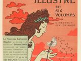 the cover of the book nouveau larousse illustre, with a woman holding a flower in her hand