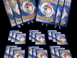 several pokemon cards are arranged in a row on a black background