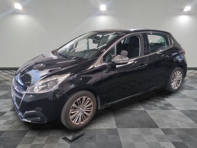 a picture of a black car parked in a garage